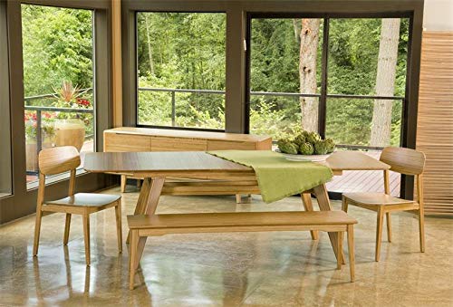 木製拡張ダイニングテーブル 多用途に使える折りたたみダイニングテーブル「Natural Wood